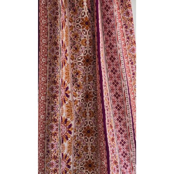 Band Band Of The Free Dress Women Small. Short Sleeve Boho Rust floral Peasant. - Picture 7 of 11